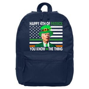 Happy 4th Of Patrick You Know The Thing Funny Biden 16 in Basic Backpack