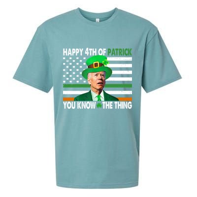 Happy 4th Of Patrick You Know The Thing Funny Biden Sueded Cloud Jersey T-Shirt