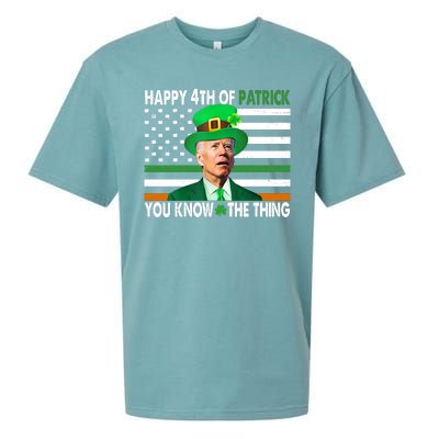 Happy 4th Of Patrick You Know The Thing Funny Biden Sueded Cloud Jersey T-Shirt