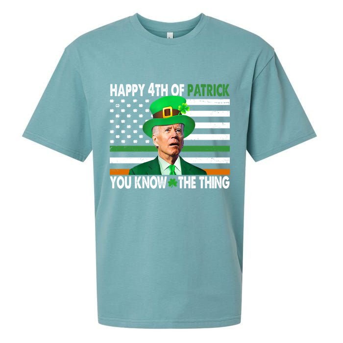 Happy 4th Of Patrick You Know The Thing Funny Biden Sueded Cloud Jersey T-Shirt