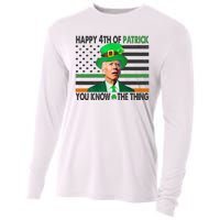 Happy 4th Of Patrick You Know The Thing Funny Biden Cooling Performance Long Sleeve Crew