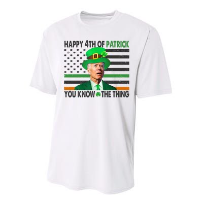 Happy 4th Of Patrick You Know The Thing Funny Biden Performance Sprint T-Shirt