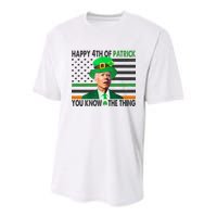 Happy 4th Of Patrick You Know The Thing Funny Biden Youth Performance Sprint T-Shirt