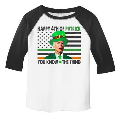 Happy 4th Of Patrick You Know The Thing Funny Biden Toddler Fine Jersey T-Shirt