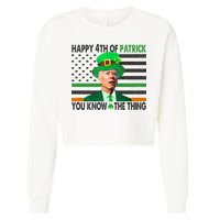 Happy 4th Of Patrick You Know The Thing Funny Biden Cropped Pullover Crew