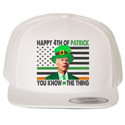 Happy 4th Of Patrick You Know The Thing Funny Biden Wool Snapback Cap