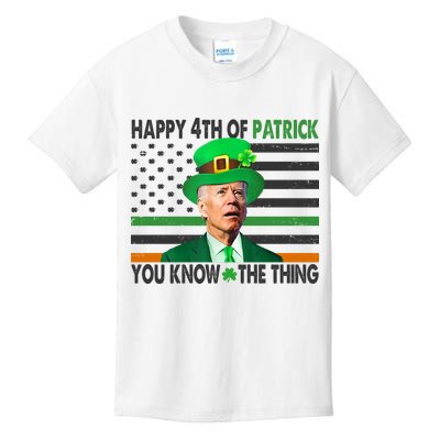 Happy 4th Of Patrick You Know The Thing Funny Biden Kids T-Shirt