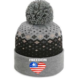 Happy 4th Of July America Independence Freedom Fourth July Gift The Baniff Cuffed Pom Beanie