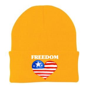 Happy 4th Of July America Independence Freedom Fourth July Gift Knit Cap Winter Beanie