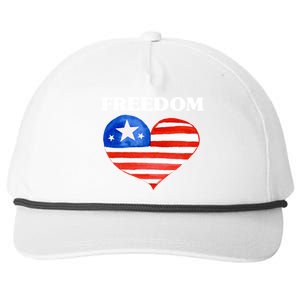 Happy 4th Of July America Independence Freedom Fourth July Gift Snapback Five-Panel Rope Hat