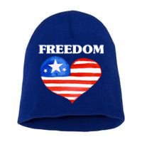 Happy 4th Of July America Independence Freedom Fourth July Gift Short Acrylic Beanie