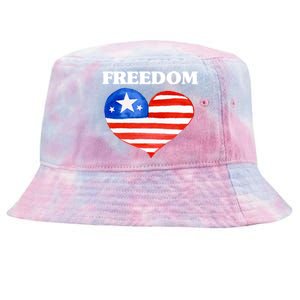 Happy 4th Of July America Independence Freedom Fourth July Gift Tie-Dyed Bucket Hat