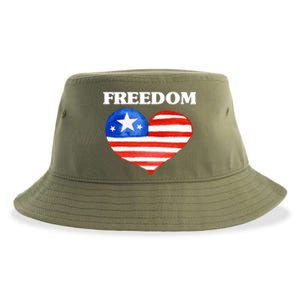 Happy 4th Of July America Independence Freedom Fourth July Gift Sustainable Bucket Hat