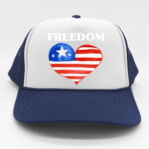 Happy 4th Of July America Independence Freedom Fourth July Gift Trucker Hat