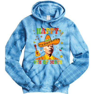 Happy 4th Of Mayo Funny Joe Biden Confused Cinco De Mayo Tie Dye Hoodie