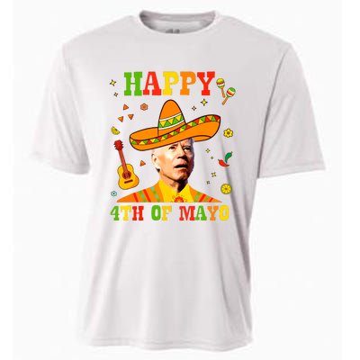 Happy 4th Of Mayo Funny Joe Biden Confused Cinco De Mayo Cooling Performance Crew T-Shirt