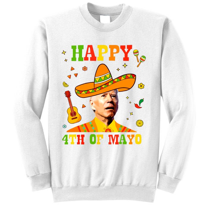 Happy 4th Of Mayo Funny Joe Biden Confused Cinco De Mayo Sweatshirt