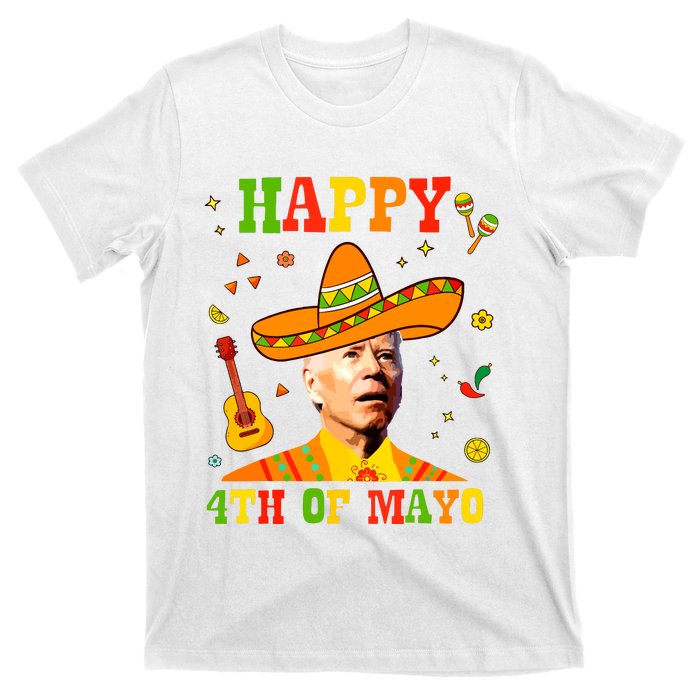 Happy 4th Of Mayo Funny Joe Biden Confused Cinco De Mayo T-Shirt