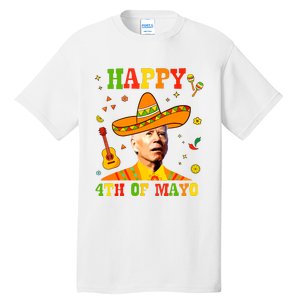 Happy 4th Of Mayo Funny Joe Biden Confused Cinco De Mayo Tall T-Shirt