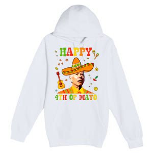 Happy 4th Of Mayo Funny Joe Biden Confused Cinco De Mayo Premium Pullover Hoodie