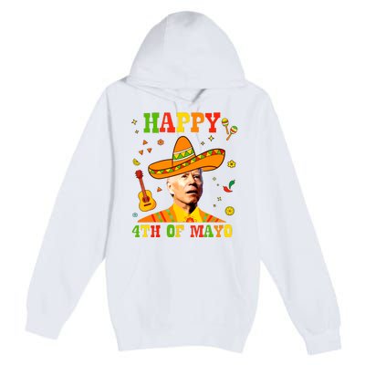 Happy 4th Of Mayo Funny Joe Biden Confused Cinco De Mayo Premium Pullover Hoodie