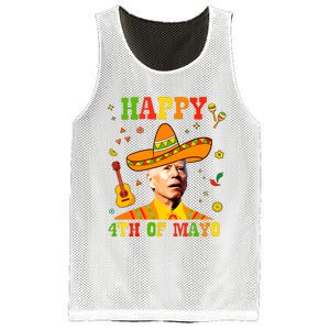 Happy 4th Of Mayo Funny Joe Biden Confused Cinco De Mayo Mesh Reversible Basketball Jersey Tank