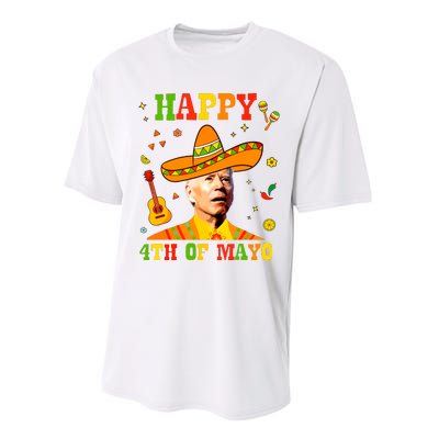 Happy 4th Of Mayo Funny Joe Biden Confused Cinco De Mayo Performance Sprint T-Shirt