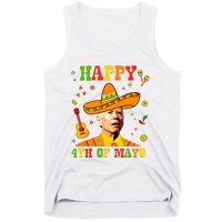 Happy 4th Of Mayo Funny Joe Biden Confused Cinco De Mayo Tank Top