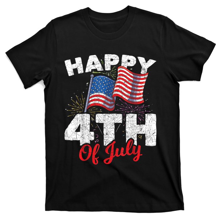 Happy 4th Of July Patriotic American US Flag 4th Of July T-Shirt