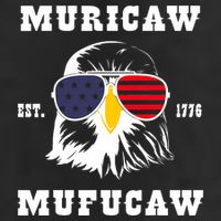 Happy 4th Of July Muricaw Mufucaw 1776 7 Panel Mesh Trucker Snapback Hat