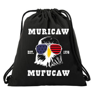 Happy 4th Of July Muricaw Mufucaw 1776 Drawstring Bag