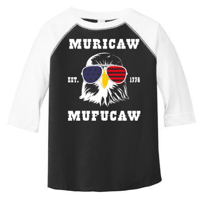 Happy 4th Of July Muricaw Mufucaw 1776 Toddler Fine Jersey T-Shirt