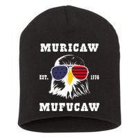 Happy 4th Of July Muricaw Mufucaw 1776 Short Acrylic Beanie