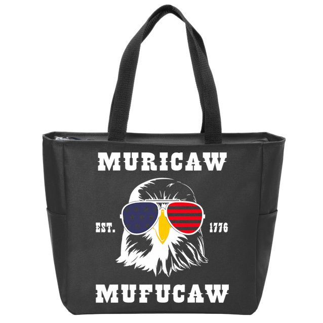 Happy 4th Of July Muricaw Mufucaw 1776 Zip Tote Bag