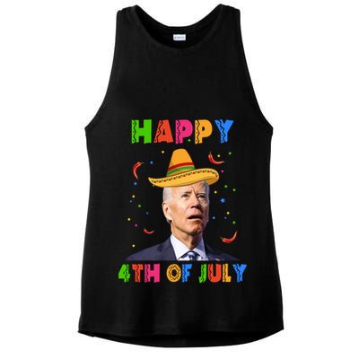 Happy 4th Of July Cinco De Mayo Funny Joe Biden Ladies PosiCharge Tri-Blend Wicking Tank