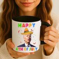 Happy 4th Of July Cinco De Mayo Funny Joe Biden Mug