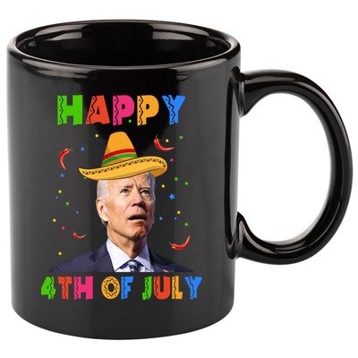 Happy 4th Of July Cinco De Mayo Funny Joe Biden 11oz C Handle Ceramic Mug