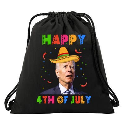 Happy 4th Of July Cinco De Mayo Funny Joe Biden Drawstring Bag