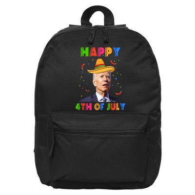 Happy 4th Of July Cinco De Mayo Funny Joe Biden 16 in Basic Backpack