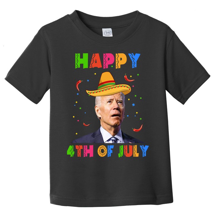 Happy 4th Of July Cinco De Mayo Funny Joe Biden Toddler T-Shirt