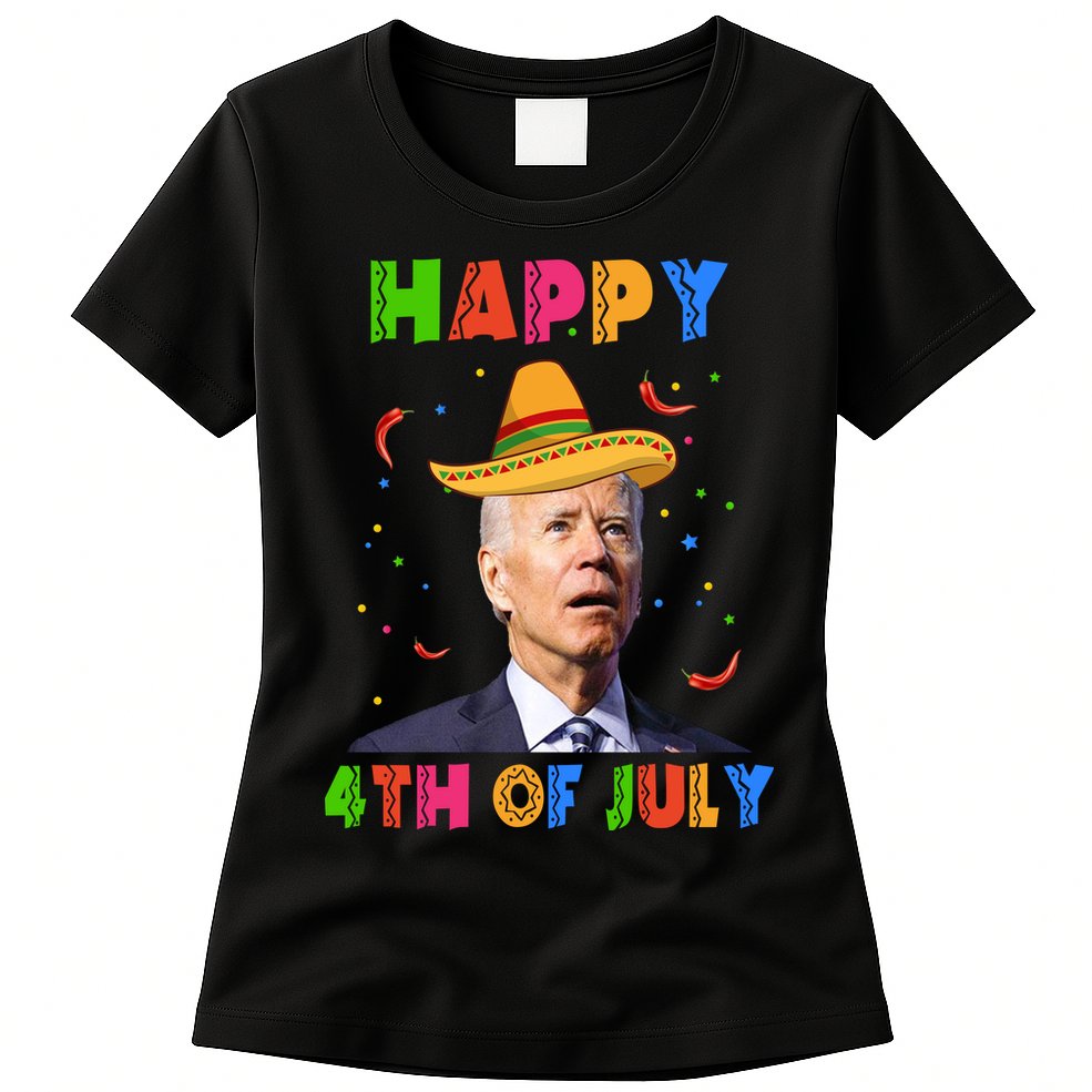 Happy 4th Of July Cinco De Mayo Funny Joe Biden Womens T-Shirt