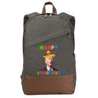 Happy 4th Of July Cinco De Mayo Funny Joe Biden Cotton Canvas Backpack