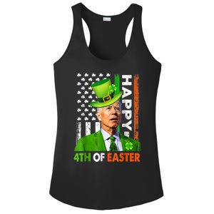 Happy 4th Of Easter Joe Biden St Patricks Day Leprechaun Flag Ladies PosiCharge Competitor Racerback Tank