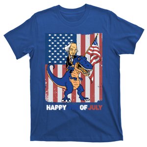 Happy 4th Of July American President Riding A Dinosaur Meaningful Gift T-Shirt