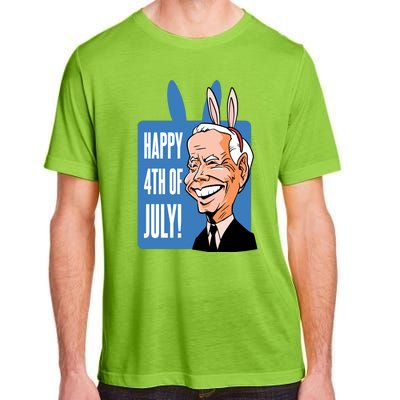 Happy 4th Of July Funny Biden Easter Bunny Parody Adult ChromaSoft Performance T-Shirt