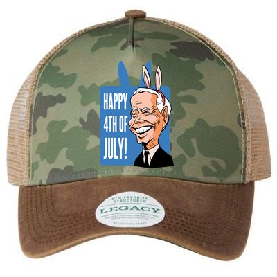 Happy 4th Of July Funny Biden Easter Bunny Parody Legacy Tie Dye Trucker Hat