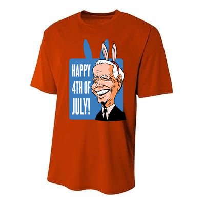 Happy 4th Of July Funny Biden Easter Bunny Parody Performance Sprint T-Shirt