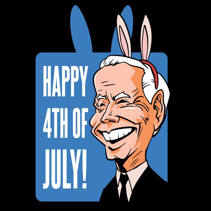 Happy 4th Of July Funny Biden Easter Bunny Parody USA-Made Doggie Bandana