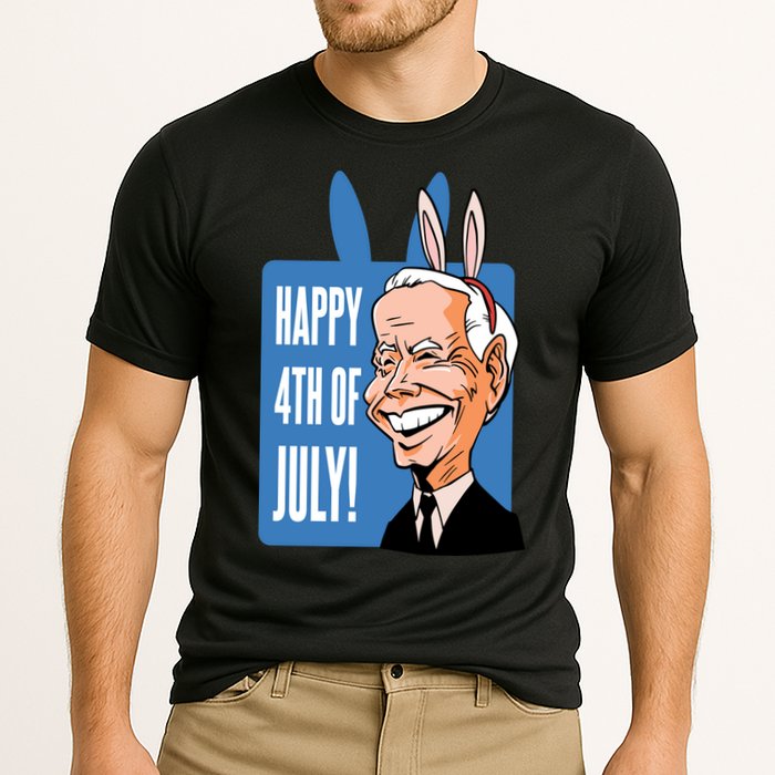 Happy 4th Of July Funny Biden Easter Bunny Parody Cooling Performance Crew T-Shirt