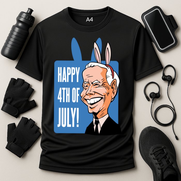 Happy 4th Of July Funny Biden Easter Bunny Parody Cooling Performance Crew T-Shirt